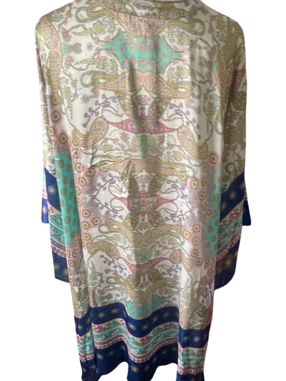 Umgee Navy Mix Boho Paisley Kimono Cover Up NWT S/M - Picture 5 of 12